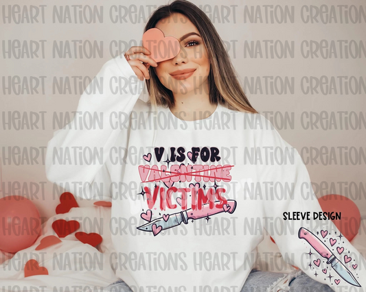 Valentine victims with long sleeve design