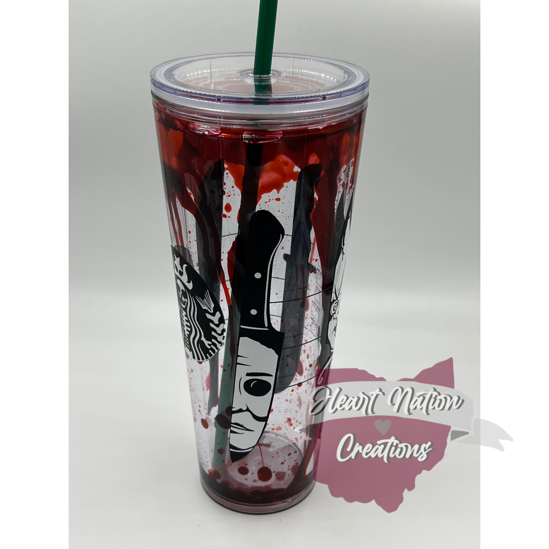 [PRE ORDER] Horror drip Snowglobe Tumbler