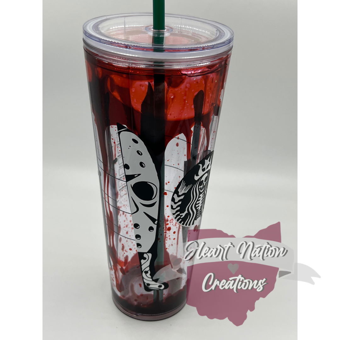[PRE ORDER] Horror drip Snowglobe Tumbler