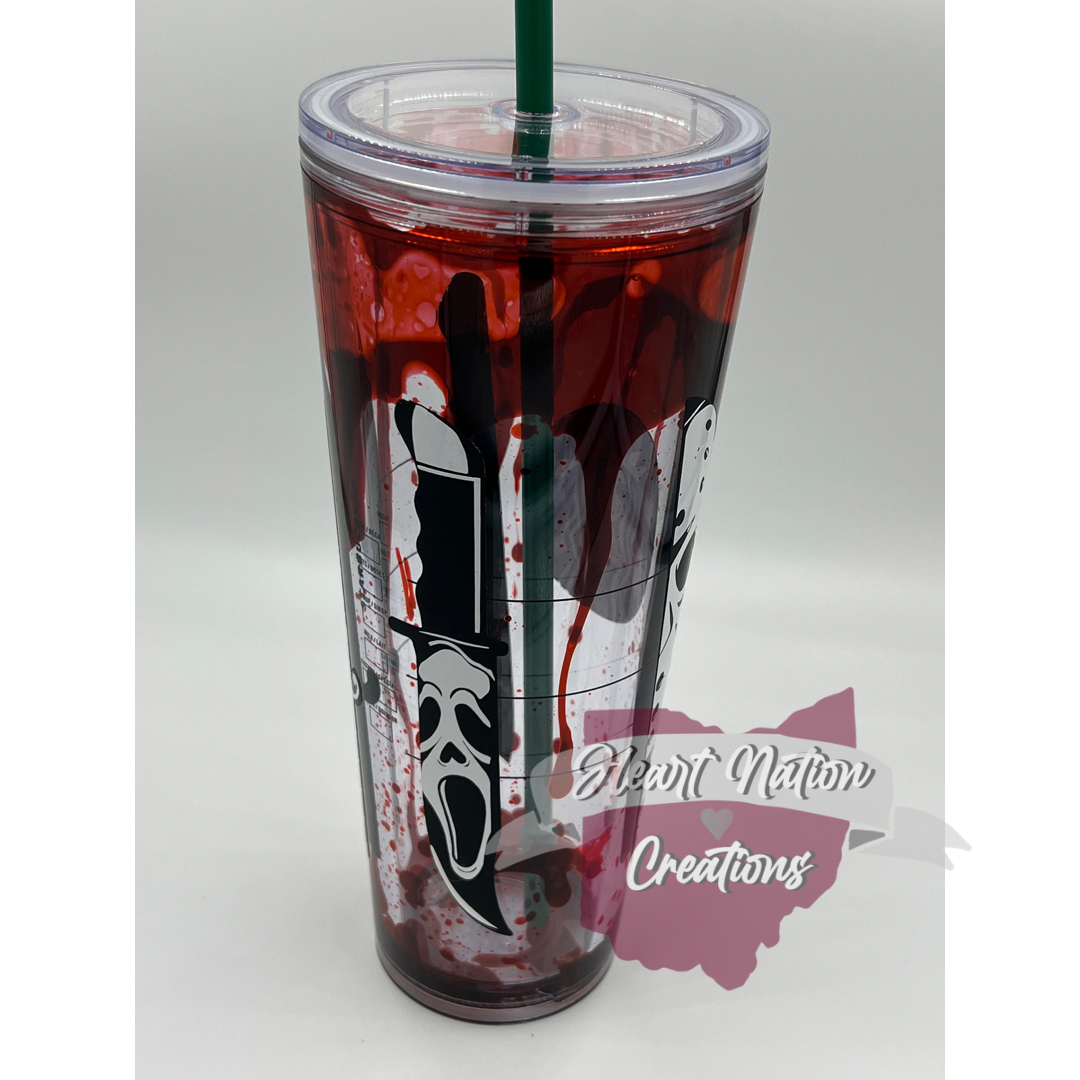 [PRE ORDER] Horror drip Snowglobe Tumbler