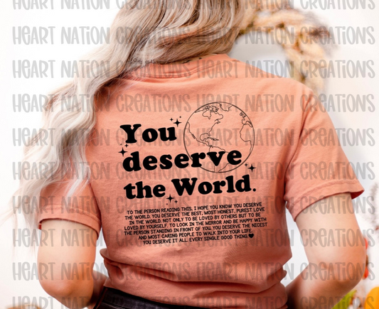 You deserve the World.. back design